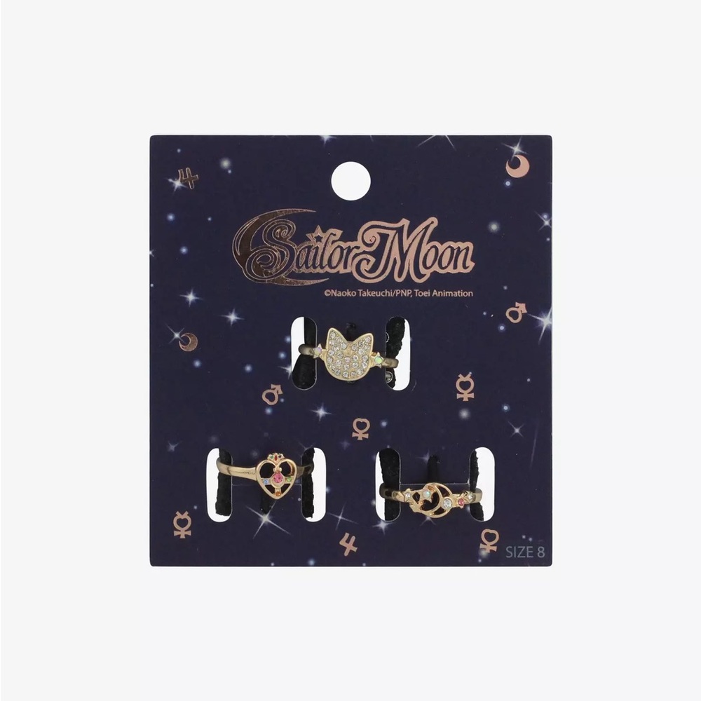 Pretty Guardian Sailor Moon Cosmic Heart‎ Compact Ring Set Hot Topic